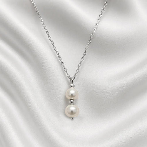 Salvatori Paris Fleur Céleste Silver Pearl Necklace