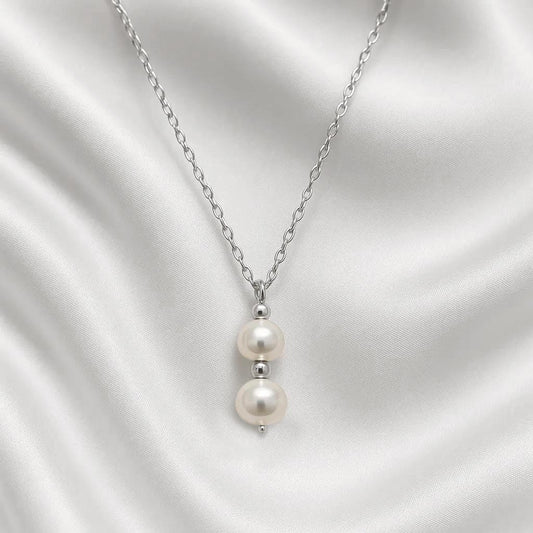 Salvatori Paris Fleur Céleste Silver Pearl Necklace