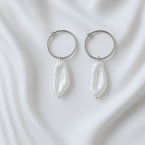 Salvatori Paris Perla Opaline Silver Pendant Pearl Drop Earring