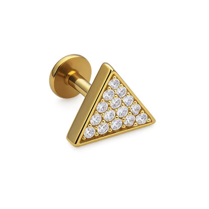 Salvatori Paris Crystal Triangle Stud Titanium Piercing