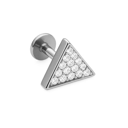 Salvatori Paris Crystal Triangle Stud Titanium Piercing