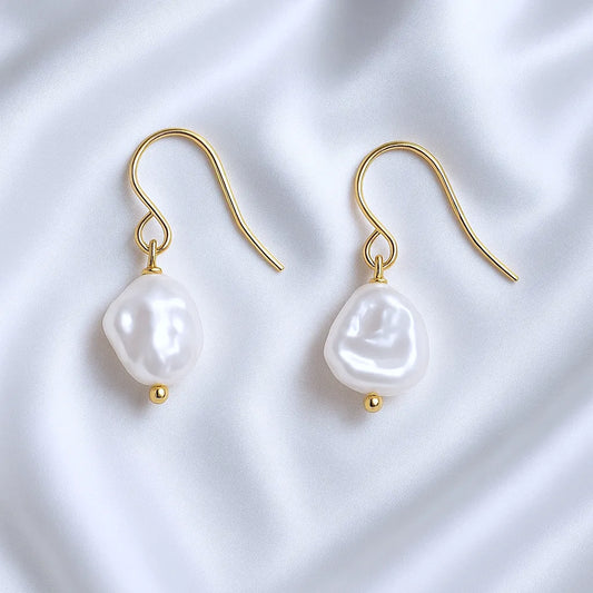 Salvatori Paris Clair de Rêve Baroque Hook Pearl Earrings