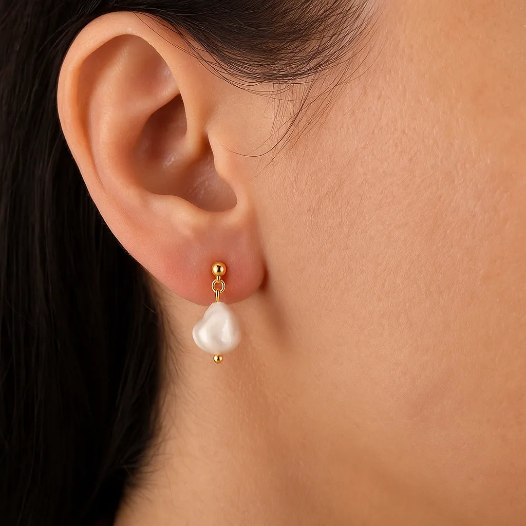Salvatori Paris Vita Perlata Stud Drop Earrings