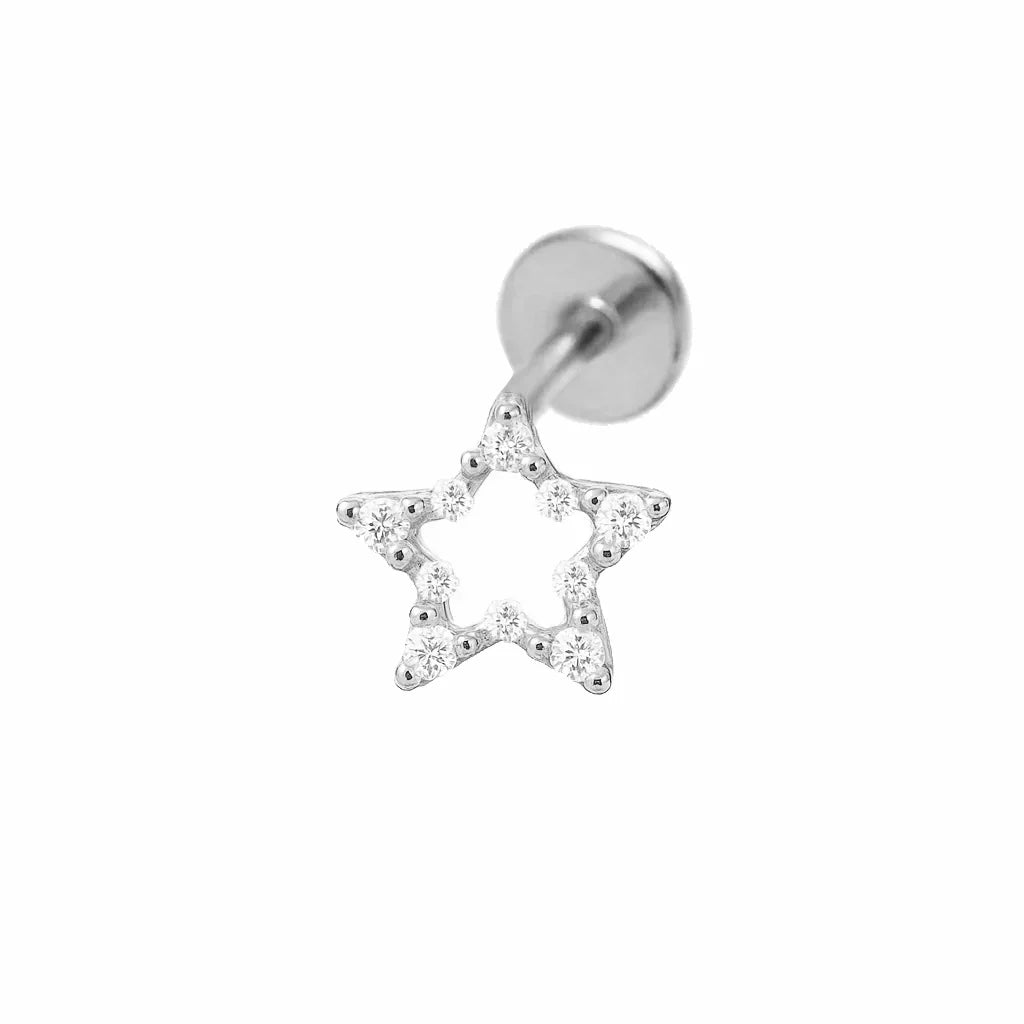 Salvatori Paris Cubic Zirconia Star Titanium Piercing