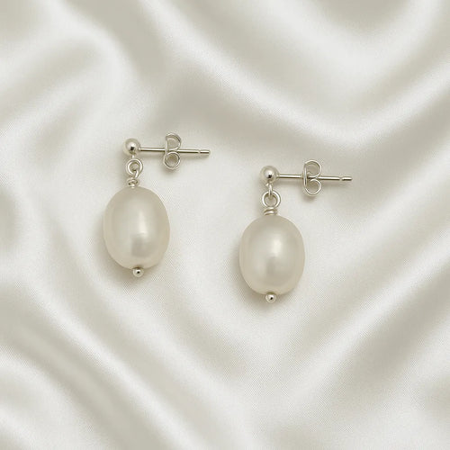 Salvatori Paris Silva Opale Silver Stud Earrings
