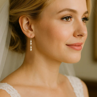 Salvatori Paris Solea Alba Silver Pearl Drop Earrings