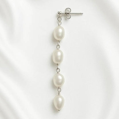 Salvatori Paris Solea Alba Silver Four Pearl Drop Earrings
