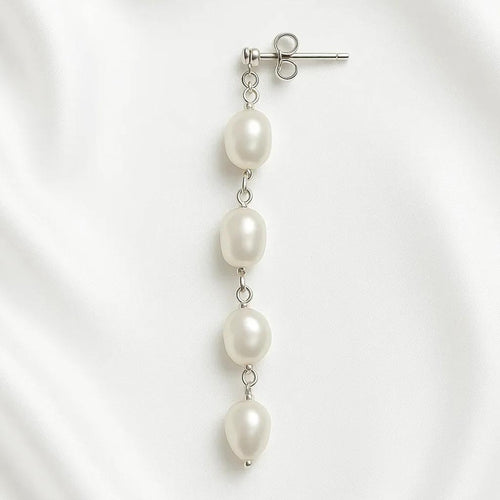 Salvatori Paris Solea Alba Silver Four Pearl Drop Earrings