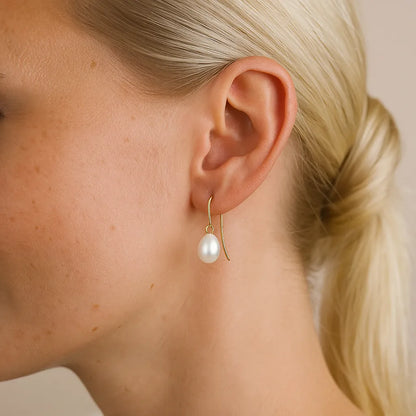 Salvatori Paris Clara Lux Gold Filled Hook Large Pearl Earrings