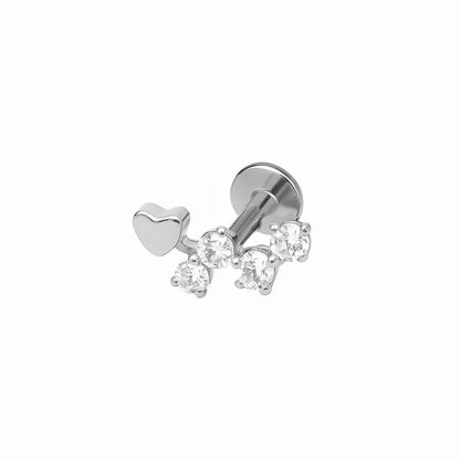Salvatori Paris Cubic Zirconia Comet Design Titanium Piercing