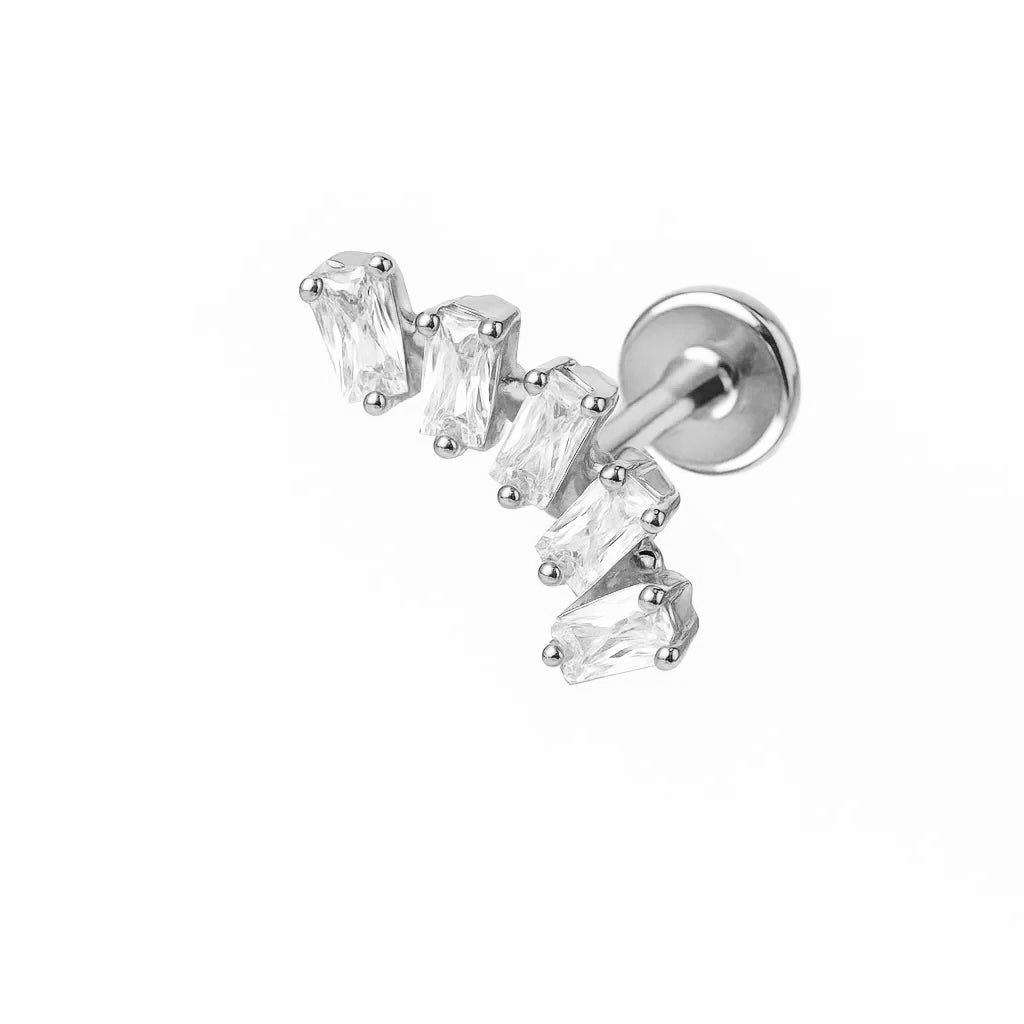 Salvatori Paris Crystal Stacked Titanium Piercing