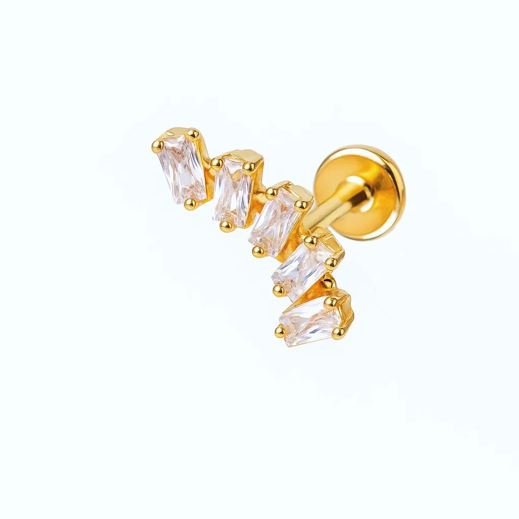Salvatori Paris Crystal Stacked Titanium Piercing