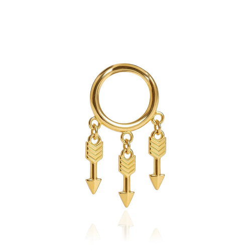Salvatori Paris Cubic Zirconia Dangle Arrows Titanium Piercing