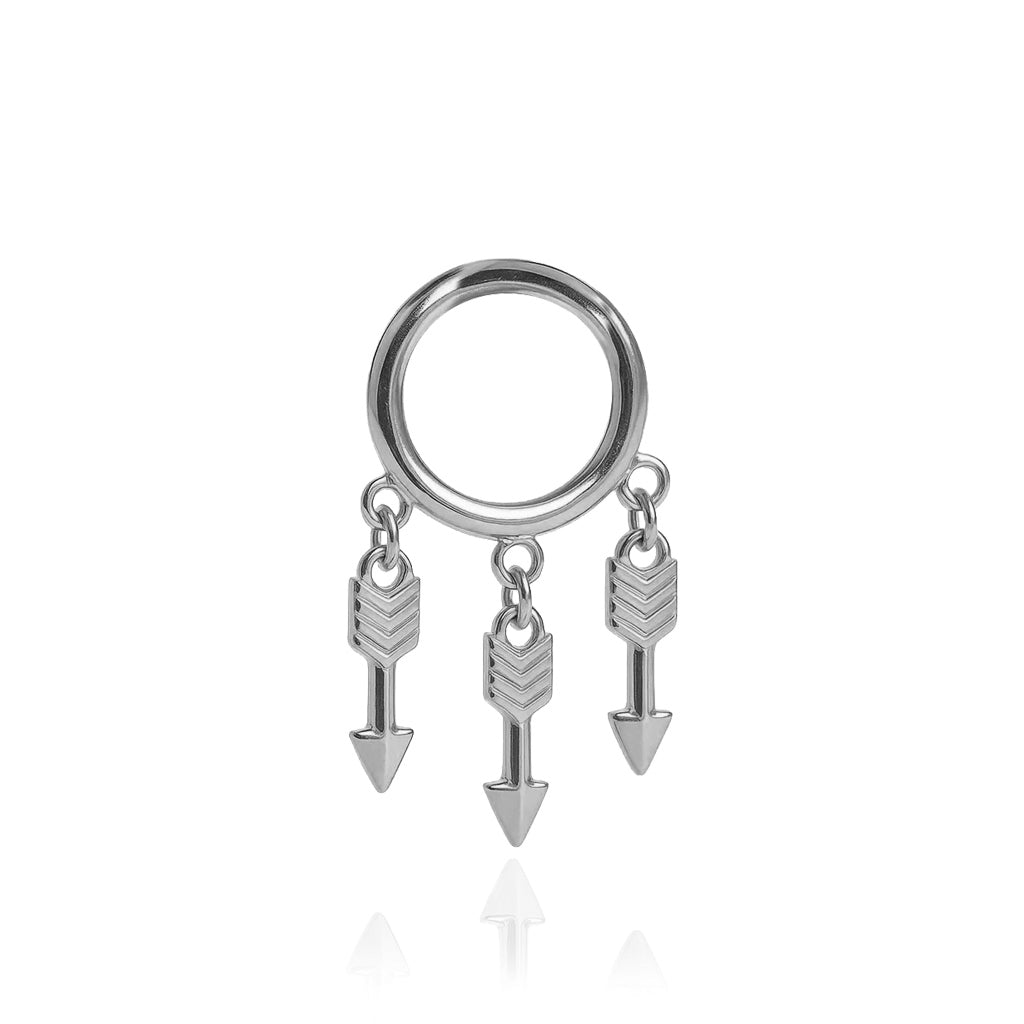 Salvatori Paris Cubic Zirconia Dangle Arrows Titanium Piercing