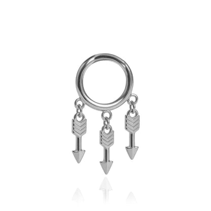 Salvatori Paris Cubic Zirconia Dangle Arrows Titanium Piercing