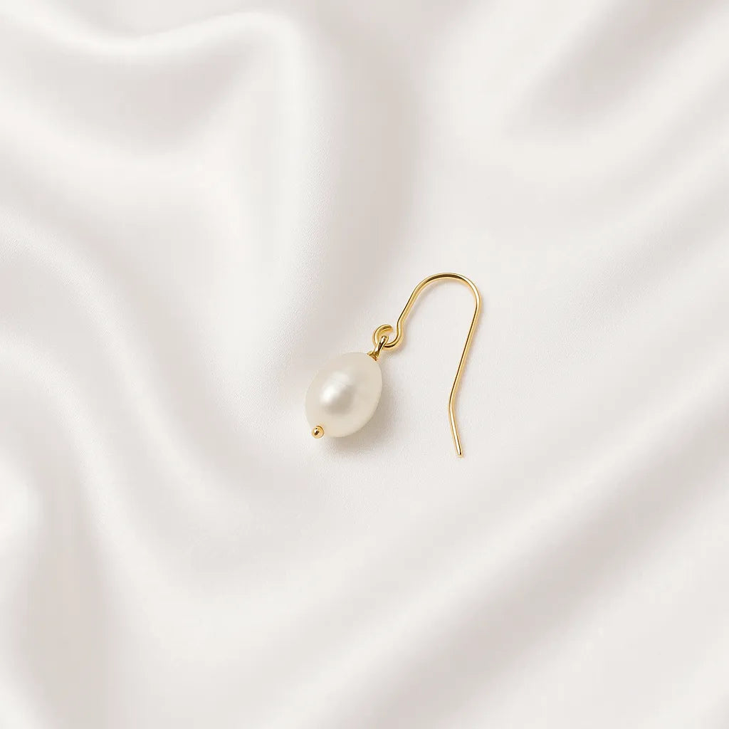 Salvatori Paris Clara Lux Gold Filled Hook Large Pearl Earrings