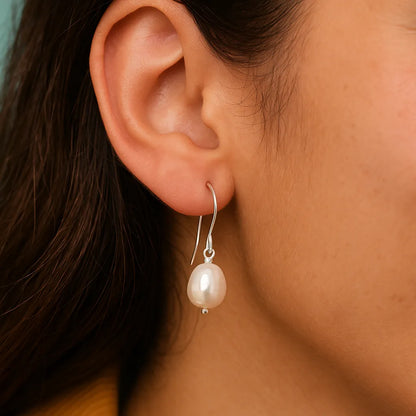 Salvatori Paris Clara Lux Hook Large Pearl Earrings