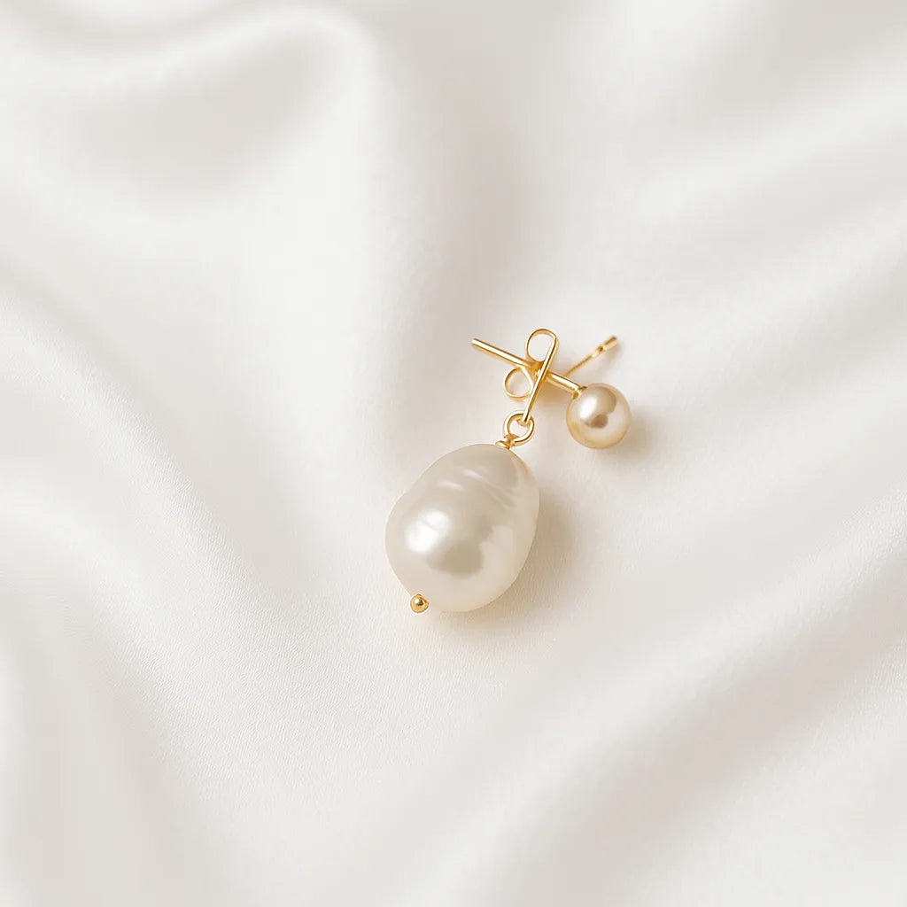 Salvatori Paris Silva Opale Double Pearl Stud Earrings