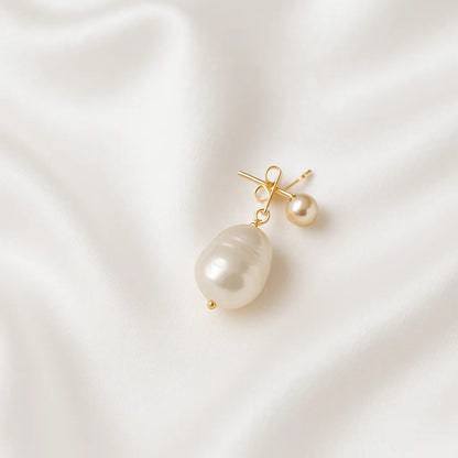 Salvatori Paris Silva Opale Double Pearl Stud Earrings