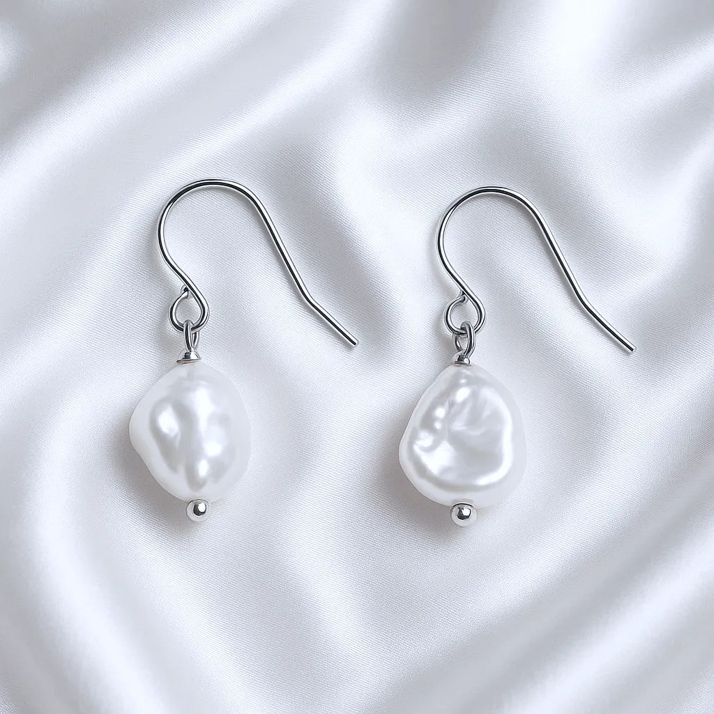 Salvatori Paris Clair de Rêve Baroque Fresh Water Hook Pearl Earrings
