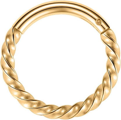 Salvatori Paris Twisted Clicker Tragus Piercing Hoop Earring