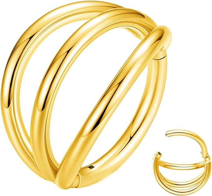 Salvatori Paris Classic Triple Nose Piercing & Nose Ring