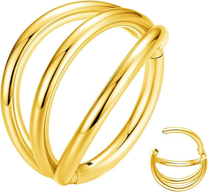 Salvatori Paris Classic Triple Nose Piercing & Nose Ring