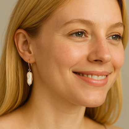Salvatori Paris Perla Opaline Hook Pearl Drop Earring