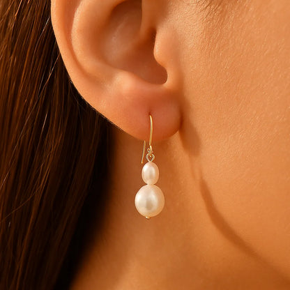Salvatori Paris Beth Hook Large Pearl Earrings