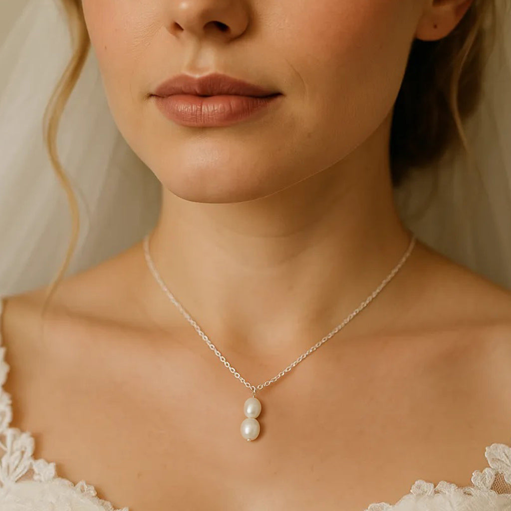 Salvatori Paris Clara Lux Silver Double Baroque Pearl Necklace