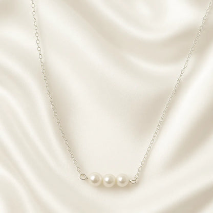 Salvatori Paris Silver Triple Baroque Pearl Necklace