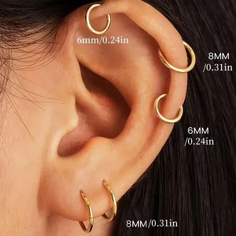 Salvatori Paris Plain Clicker Rook Piercing and Hoop