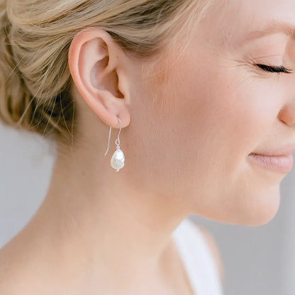 Salvatori Paris Clair de Rêve Baroque Fresh Water Hook Pearl Earrings