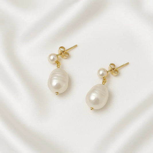 Salvatori Paris Silva Opale Double Pearl Stud Earrings