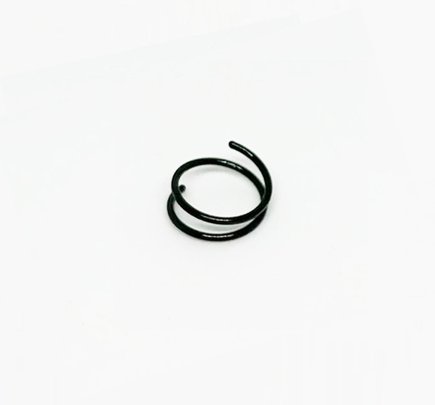Salvatori Paris Black Spiral Double Nose Ring Hoop and Nose Piercing