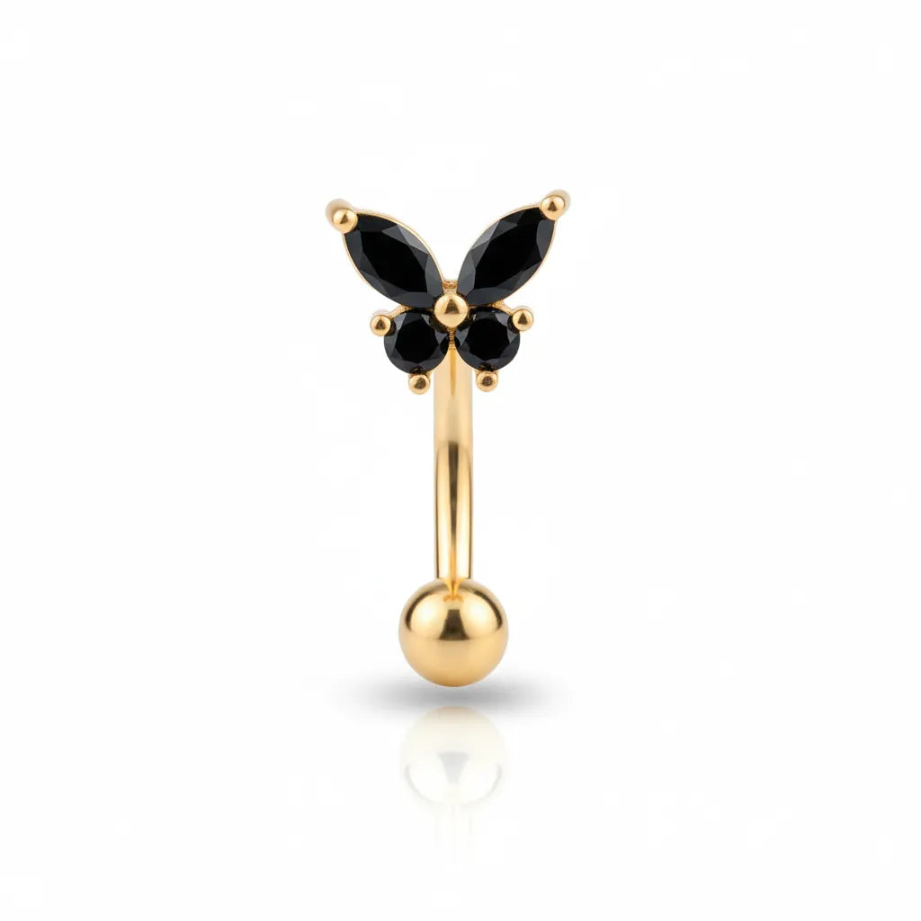 Salvatori Paris Surgical Steel Butterfly Belly Bar Piercing
