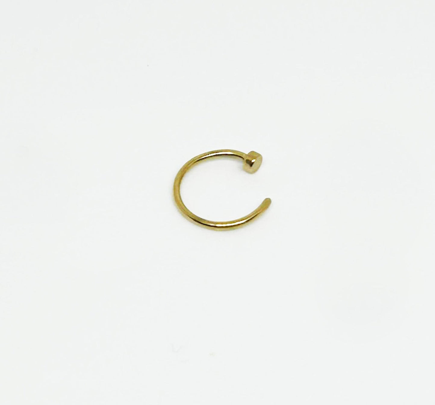 Salvatori Paris C Shape Nose Ring Hoops Ears and Nose Piercing Gold Filled