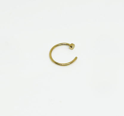 Salvatori Paris C Shape Nose Ring Hoops Ears and Nose Piercing Gold Filled