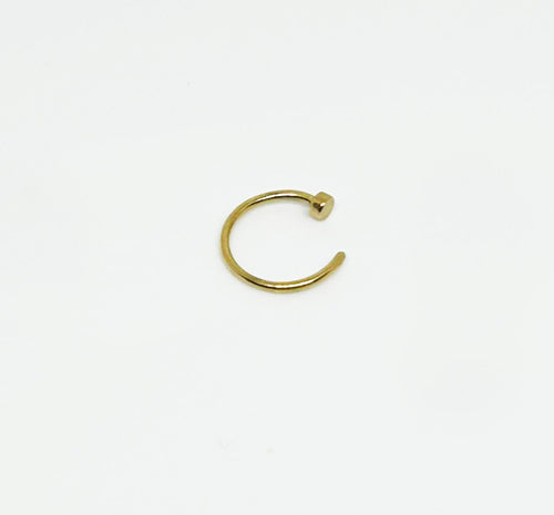 Salvatori Paris C Shape Nose Ring Hoops Ears and Nose Piercing Gold Filled