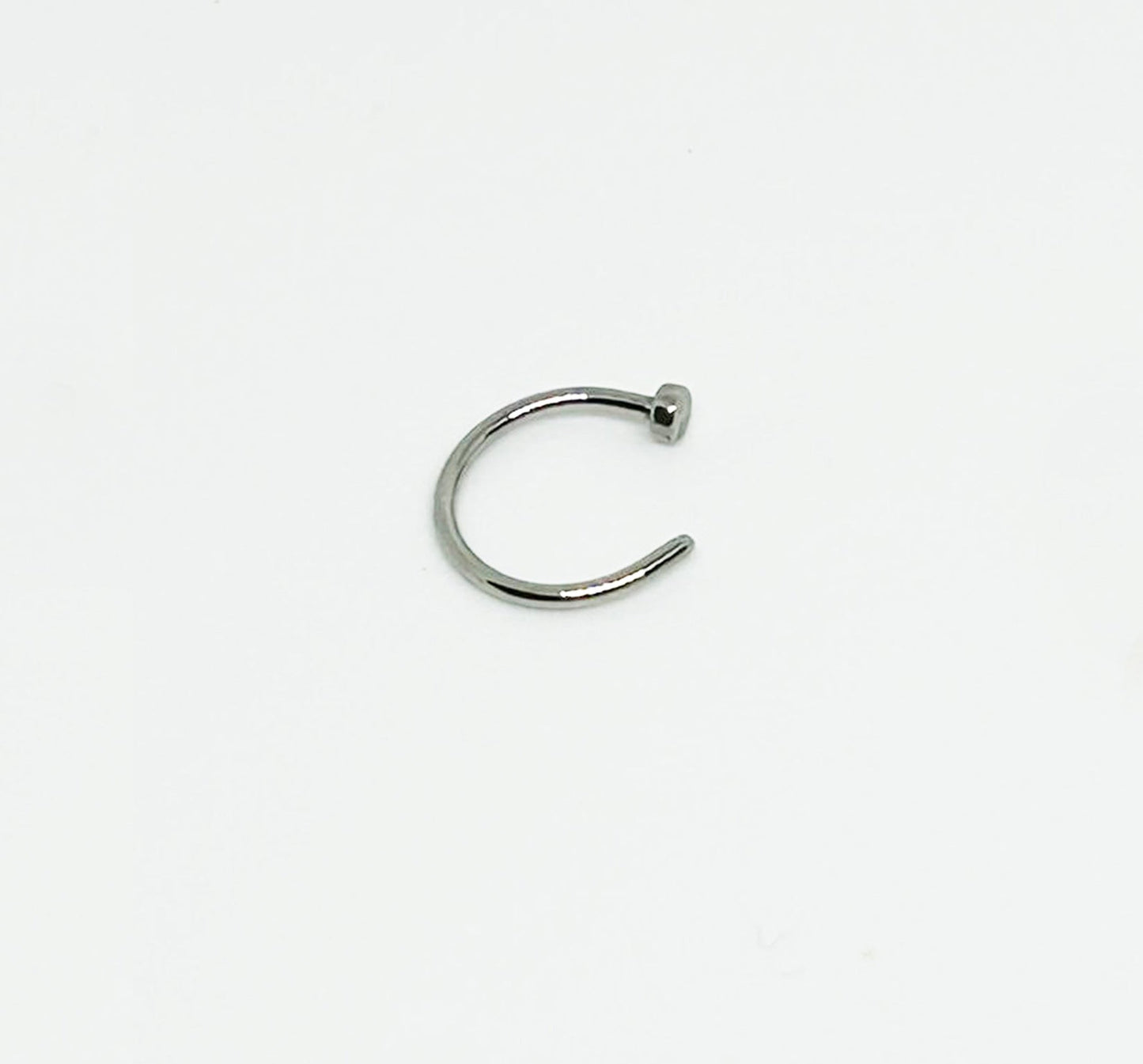 Salvatori Paris C Shape Nose Ring Hoops Ears and Nose Piercing Silver