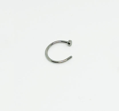 Salvatori Paris C Shape Nose Ring Hoops Ears and Nose Piercing Silver