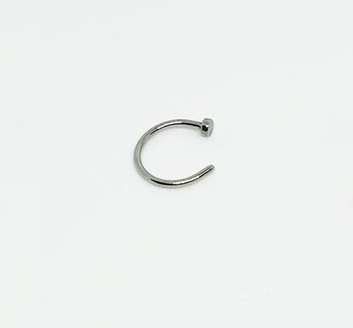 Salvatori Paris C Shape Nose Ring Hoops Ears and Nose Piercing Silver