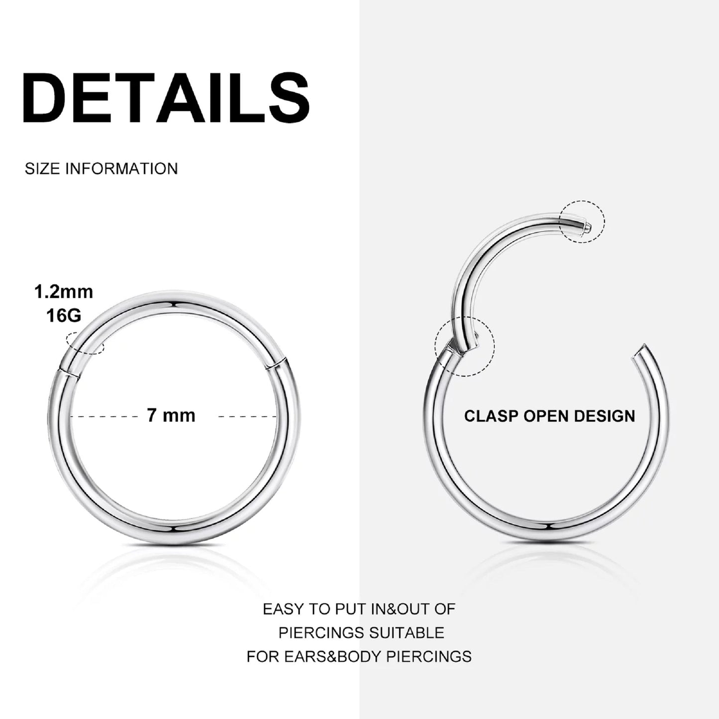 Salvatori Paris Classic Conch Piercing and Hoops Ears