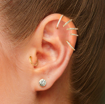 Salvatori Paris Crystal Hinged Segment Rook Piercing