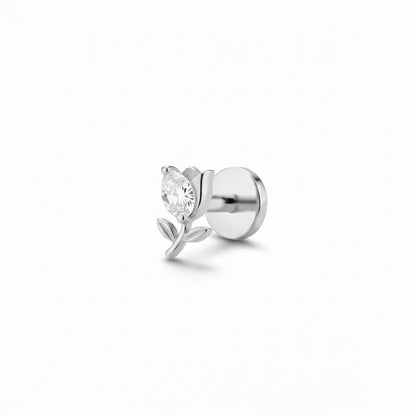 Salvatori Paris Crystal Tulip Flower Top Tragus Piercing