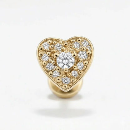 Salvatori Paris Crystal Heart Titanium Piercing