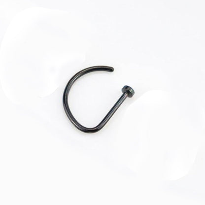 Salvatori Paris Fake Septum Nose Ring Hoops Ears and Nose Piercing Black