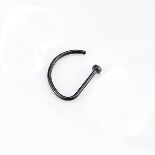 Salvatori Paris Fake Septum Nose Ring Hoops Ears and Nose Piercing Black