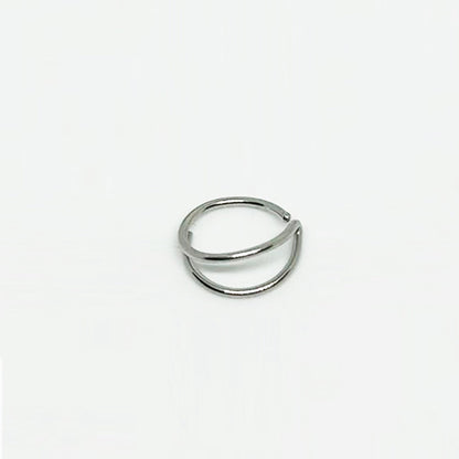 Salvatori Paris Silver Tiny Double Nose Ring Hoop 20G Nose Hoop Rings