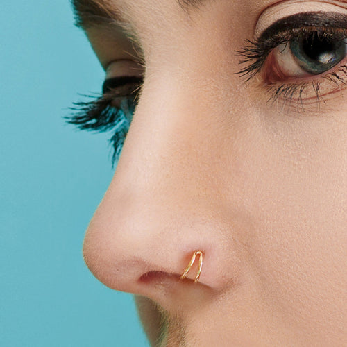 Salvatori Paris Nose Ring With Stud 20G Nose Hoop Rings